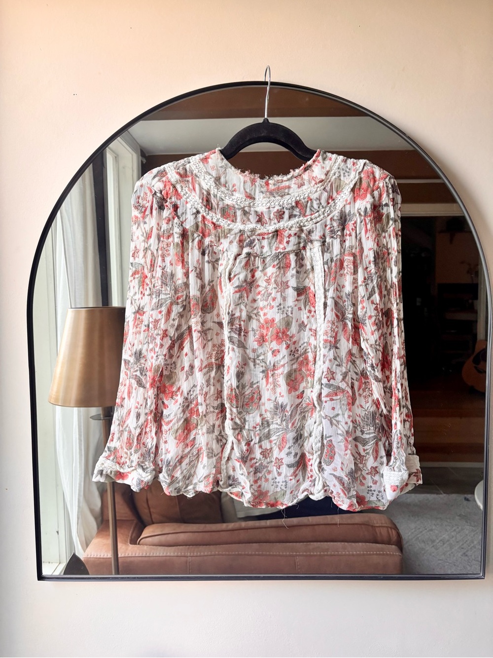 ANTHROPOLOGIE | feather and bone | Elena lace sheer tip| size 12 - Picture 2 of 5